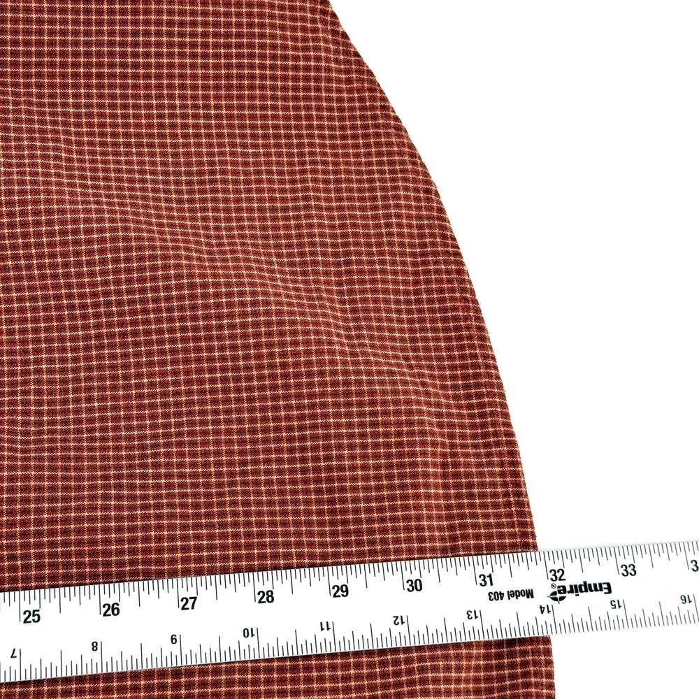 Abercrombie & Fitch Mens L Long Sleeve Button Down Rust Plaid Shirt Pocket Style - Picture 6 of 8